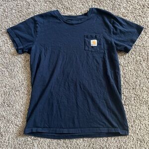 Boys Carhartt Navy Blue Pocket T-Shirt Size XL